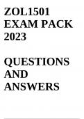 ZOL1501 EXAM PACK 2023