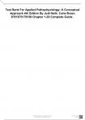 Test Bank For Applied Pathophysiology: A Conceptual Approach 4th Edition By Judi Nath; Carie Braun 9781975179199 Chapter 1-20 Complete Guide 