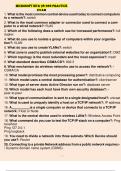 Microsoft MTA 98-366 Practice Exam Course Microsoft MTA Institution Microsoft MTA What is the most common central device used today to connect computers to a network? - Answer- switch What is the most common