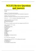 NCLEX Review Questions and Answers