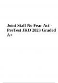 2023 Joint Staff No Fear Act PreTest JKO Graded A+