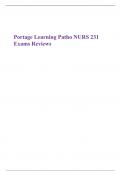 Portage Learning Patho NURS 231 Exams Reviews