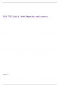 PSY 7713 Quiz 1 Unit 6 Questions and Answers