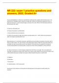 NR 222- exam 1 practice questions and answers, 2022. Graded A+