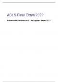 ACLS Final Exam Advanced Cardiovascular Life Support Exam