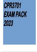 CPR3701 EXAM PACK 2023