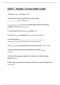 A&P1 - Module 1 Exam Study Guide