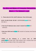 The Bits and Bytes of Computer Networking. Week 2 The Network Layer.questions verified with 100% correct answers