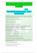 HESI RNHESI RN Med-Surg - 2023 - Test Bank.pdf 1.A female client with a nasogastric tube attached to low suction states that she is nauseated. The nurse assesses that there has been no drainage through the nasogastric tube in the last 2 hours. Which actio