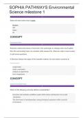 SOPHIA PATHWAYS Environmental Science milestone 1
