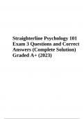 Straighterline Psychology 101 Exam 3 Questions and Correct Answers (Complete Solution) Graded A+ (2023)