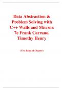 Data Abstraction & Problem Solving with C++ Walls and Mirrors 7e Frank Carrano, Timothy Henry (Test bank)