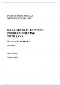 Data Abstraction and Problem Solving with Java Walls and Mirrors, 3e Janet Prichard, Frank Carrano (Solution Manual)