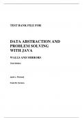 Data Abstraction and Problem Solving with Java Walls and Mirrors, 3e Janet Prichard, Frank Carrano (Test Bank)