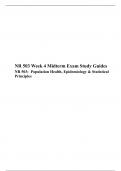 NR 503 Week 4 Midterm Exam Study Guides   NR 503:  Population Health, Epidemiology & Statistical Principles, Chamberlain.