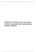 NR 503 Midterm Study Guide (Version-1) NR 503:  Population Health, Epidemiology & Statistical Principles, Chamberlain.