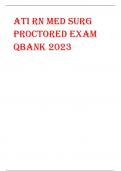 ATI RN MED SURG PROCTORED EXAM QBANK 2023