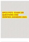 APCO PST1 EXAM 100 QUESTIONS AND VERIFIED ANSWERS 2023.