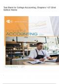 est Bank for College Accounting, Chapters 1-27 22nd Edition Heintz.