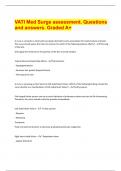 VATI Med Surge assessment. Questions and answers. Graded A+