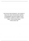 TEST BANK FOR MATERNITY AND WOMEN’S HEALTH CARE 10TH EDITION DEITRA LOWDERMILK SHANNON PERRY MARY CATHERINE CASHION KATHRYN ALDEN ISBN: 9780323293686 ISBN: 9780323081108