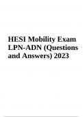 HESI Mobility Exam LPN-ADN Questions with Answers 2023