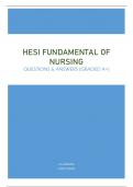 HESI FUNDAMENTAL OF NURSING - QUESTIONS & ANSWERS (GRADED A+) ALL VERSIONS BEST UPDATE