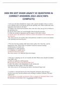  HESI RN EXIT EXAM LEGACY V2 QUESTIONS & CORRECT ANSWERS 2022-2023(100% COMPLETE)