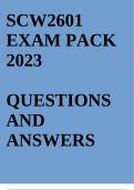 SCW2601 EXAM PACK 2023