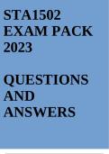 STA1502 EXAM PACK 2023