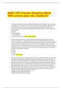 AAPC CPC Practice Questions Bank. 100% proven pass rate. Graded A+