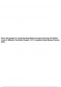 Davis Advantage For Understanding Medical Surgical Nursing 7th Edition Linda S. Williams Test Bank Chapter 1-57 | Complete Guide Newest Version 2023.