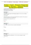 PSYC 101 MODULE 1 EXAM Q&As - PORTAGE LEARNING   Module 1 Exam - Requires Respondus LockDown Browser + Webcam Results for Menouar Maallemi