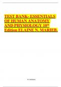 TEST BANK- ESSENTIALS OF HUMAN ANATOMY AND PHYSIOLOGY 10th Edition ELAINE N. MARIEB.