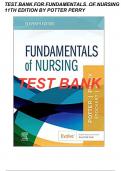 Test Bank For Fundamentals of Nursing 11th Edition Potter Perry Chapter 1-50 | Complete Guide Newest Version 2022