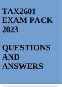 TAX2601 EXAM PACK 2023