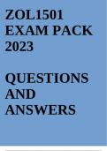 ZOL1501 EXAM PACK 2023