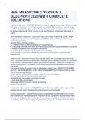 HESI MILESTONE 2 VERSION A BLUEPRINT 2023 WITH COMPLETE SOLUTIONS