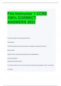 Fire Instructor 1 CCRE 100% CORRECT  ANSWERS 2023