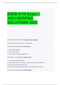 ENFB 4170 Exam 1 100%VERIFIED SOLUTIONS 2023