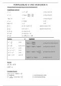 Wiskunde A VWO formule overzicht. ALLE rekenregels, logaritmen, machten, periodieke functies, etc.