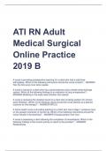 Exam (elaborations) ATI RN Adult  Medical Surgical  Online Practice 