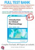 Test Bank For Introduction to Clinical Pharmacology 9th Edition By Constance G Visovsky; Cheryl H Zambroski; Shirley Hosler 9780323529112 Chapter 1-19 Complete Guide .