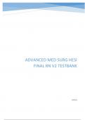 ADVANCED Med SURG HESI Final RN V2 TESTBANK