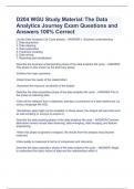 D204 WGU Study Material: The Data Analytics Journey Exam Questions and Answers 100% Correct