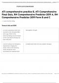 ATI comprehensive practice B, ATI Comprehensive Final Quiz, RN Comprehensive Predictor 2019 A, RNComprehensive Predictor 2019 Form B and C