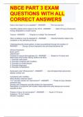 Bundle For NBCE Exam Questions with Complete Solutions