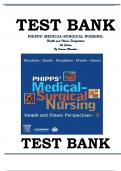 PHIPPS' MEDICAL-SURGICAL NURSING- HEALTH AND ILLNESS PERSPECTIVES, 8TH EDITION TEST BANK