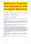 Stationary Engineer Test Questions with Complete Solutions 