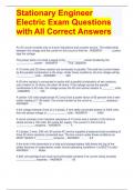 Stationary Engineer Electric Exam Questions with All Correct Answers 